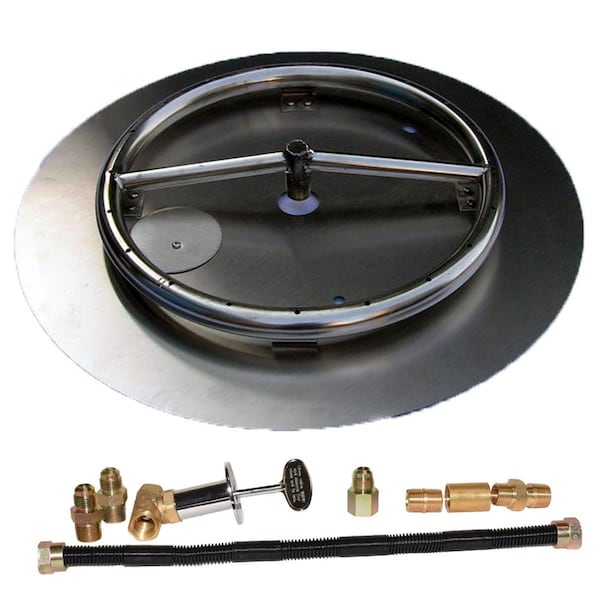 Tretco 18 in. Stainless Steel Pan Ring Pro-Kit Liquid Propane FPK-OBRSS-BK3P-18LP - main